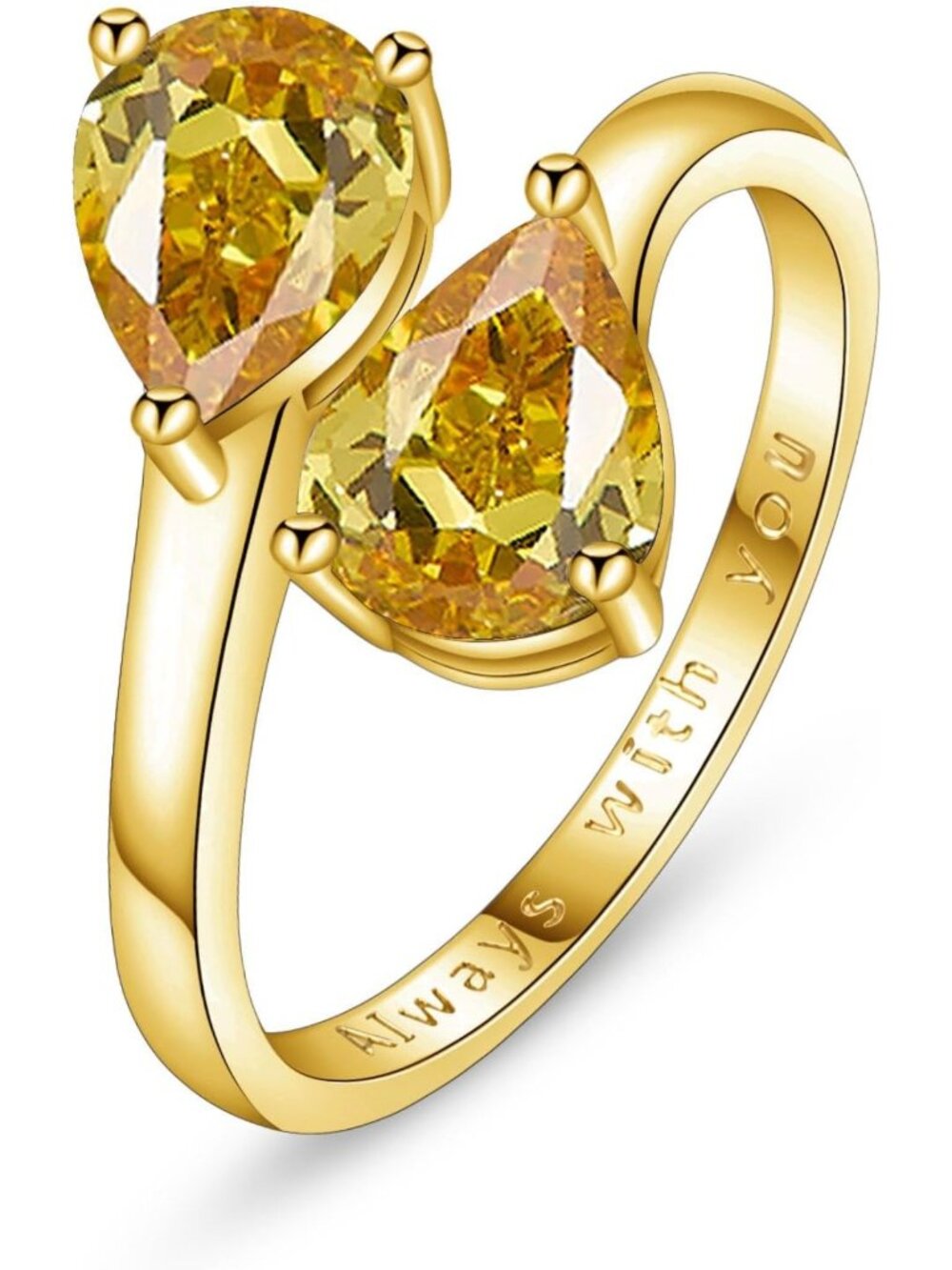 Adjustable 2.5ct Birthstone Ring for Women, Engraved, Sizes 5-10, Perfect Gift